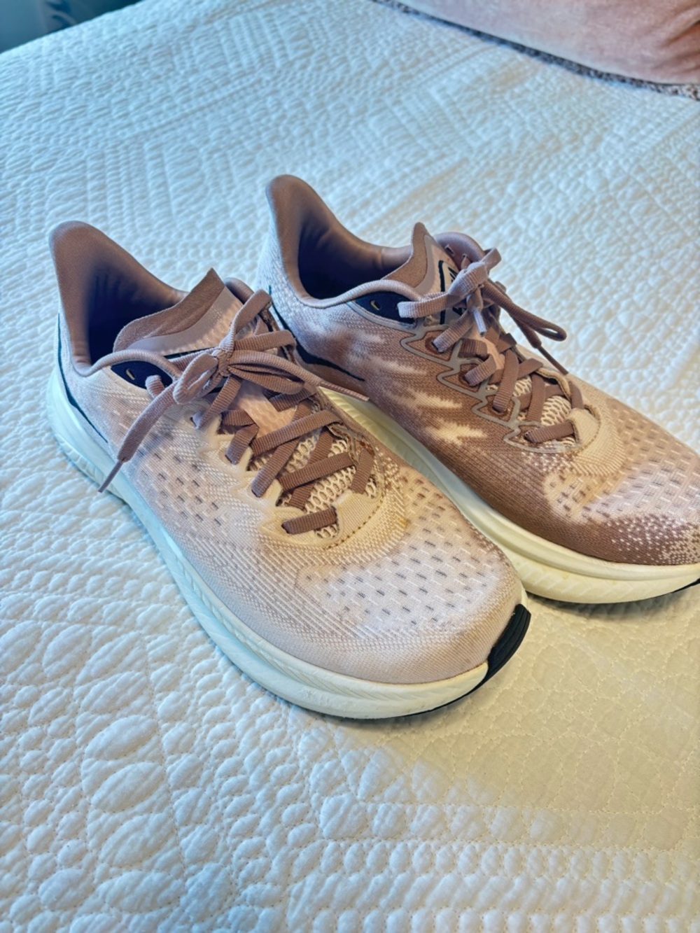 HOKA Mach 6 - Size 9 - Women's Lightweight Running Sneakers - Blush Pink